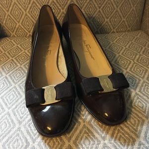 Salvatore Ferragamo Vara in Brown Patent Leather 8